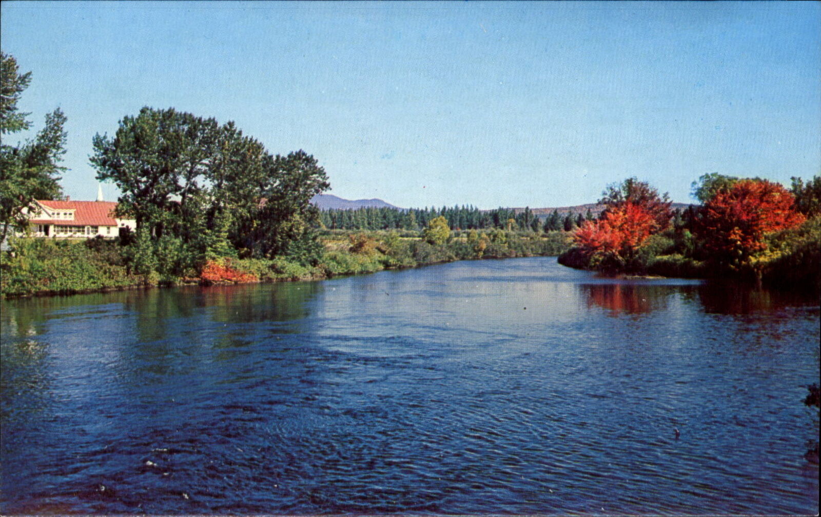Jackman Maine ME Moose River ~ 1970s vintage postcard