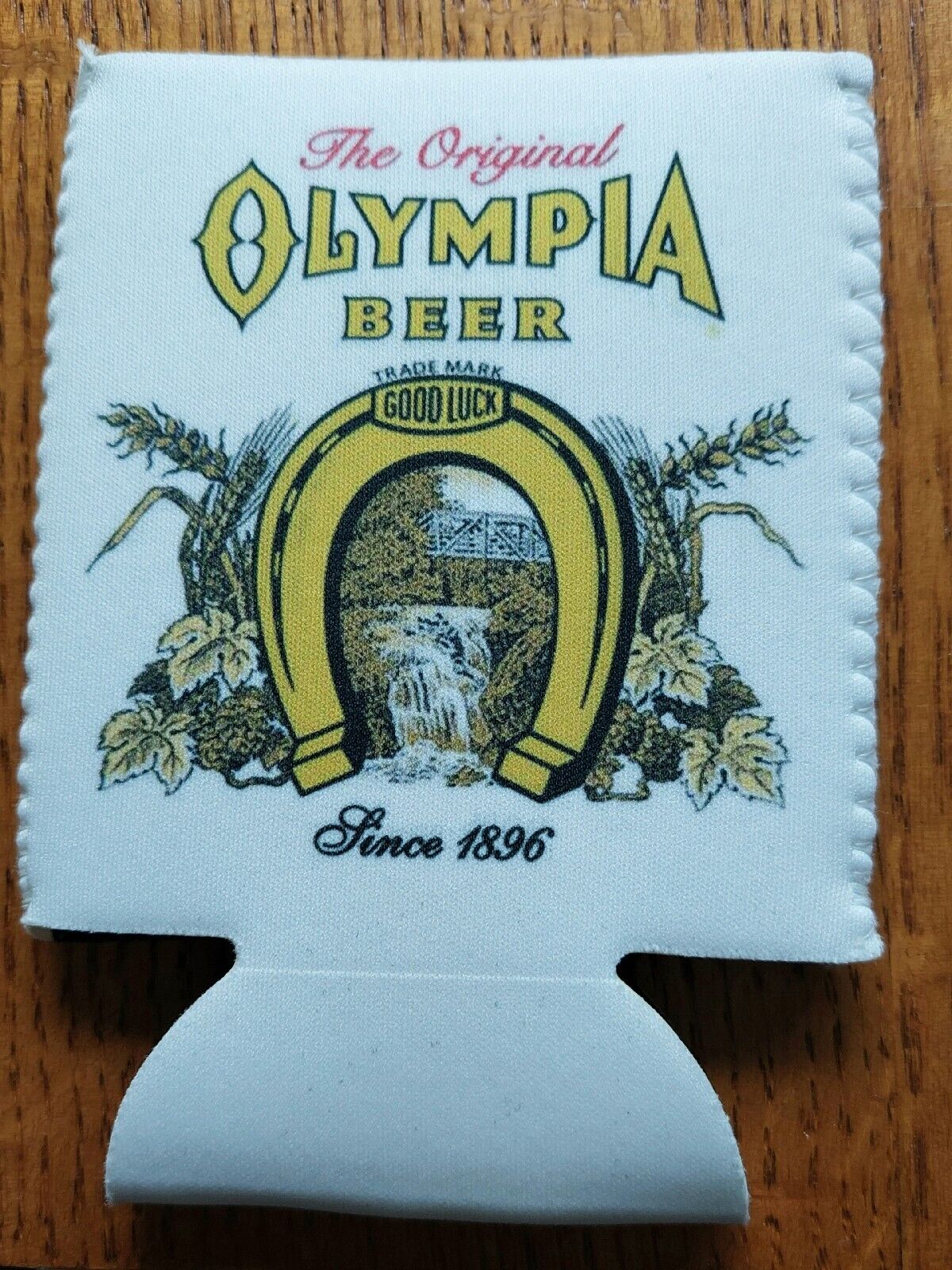 OLYMPIA BEER CAN/BOTTLE HOLDER KOOZIE COOZIE CHECK IT OUT