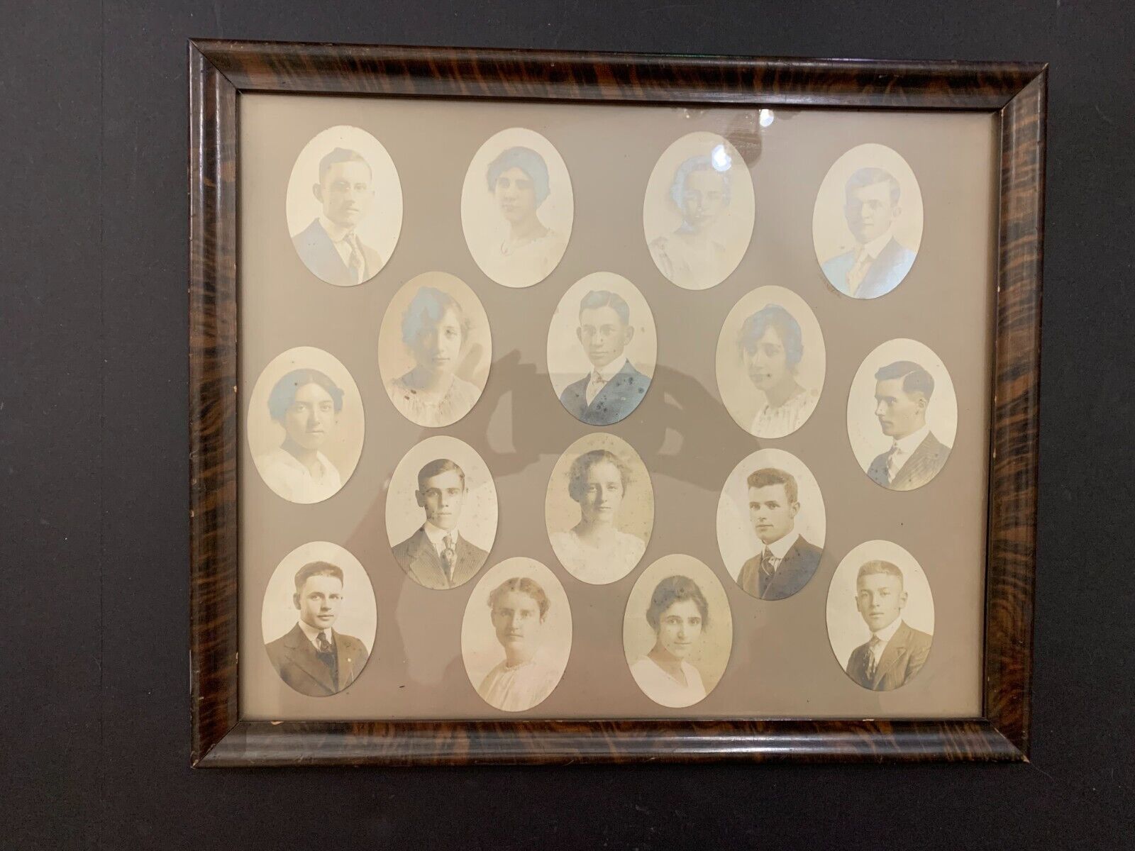 1916 Union Iowa High School Graduation Class Photographs Framed