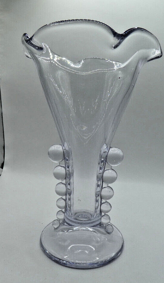 Candlewick Vase #400/87C Crimped Sides w/ Fluted top Imperial Glass