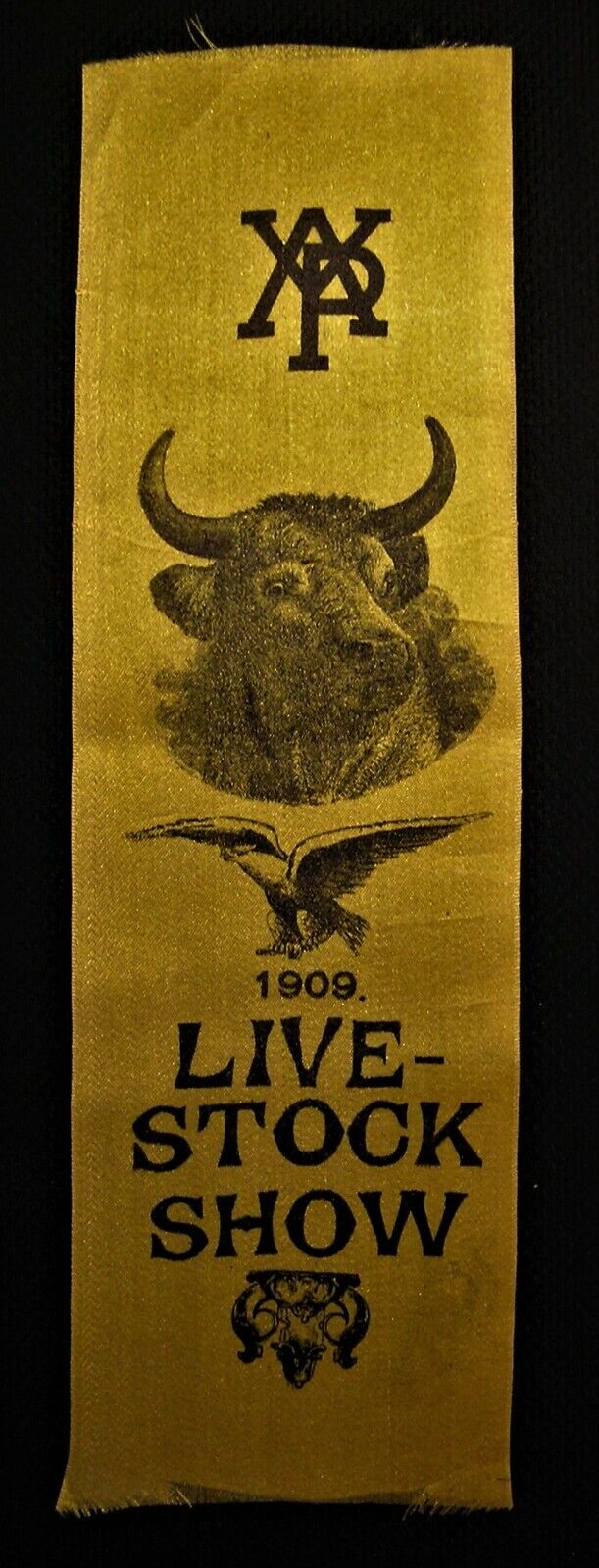 RARE 1909 AYP AYPE ALASKA YUKON PACIFIC EXPO LIVE STOCK LIVESTOCK SHOW RIBBON