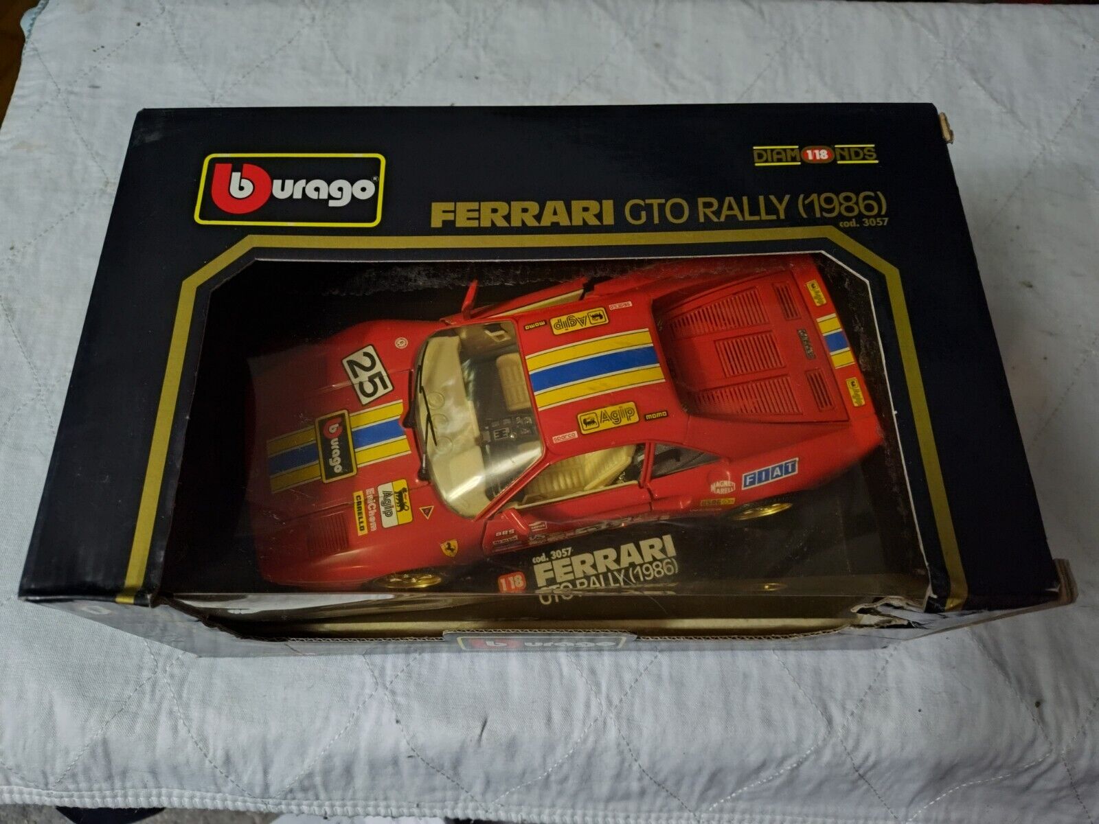 🔥 Vintage Bburago/ FERRARI GTO RALLY (1986) in Box