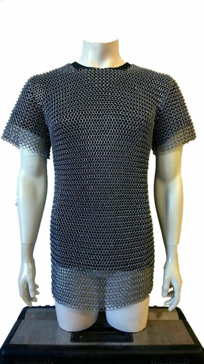 Chainmail 8mm medium Size short sleeve Round Riveted With Flat Washer Oil Huber 