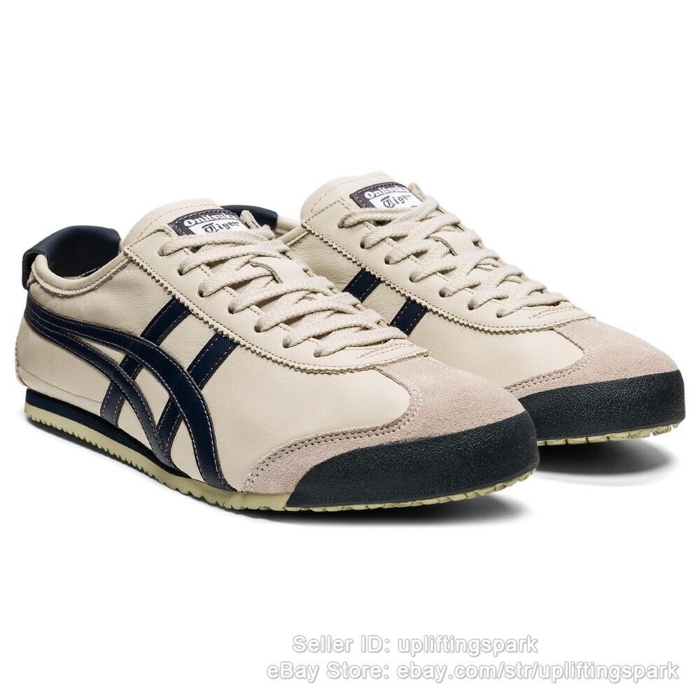 NEW Retro Onitsuka Tiger Mexico 66 Sneaker Birch/Peacoat  Unisex Sneakers Shoes