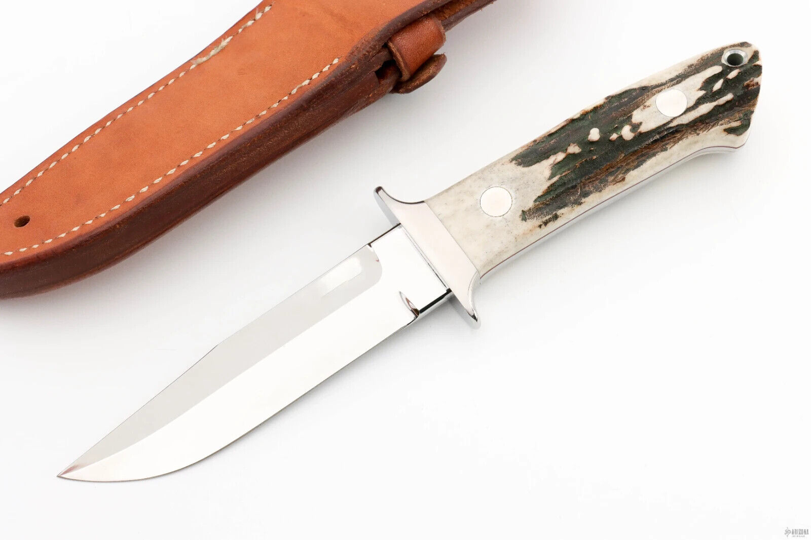 HANDMADE R.W. LOVELESS KNIVES SINGLE NUDE RIVERSIDE HUNTING KNIFE STAG HANDLE