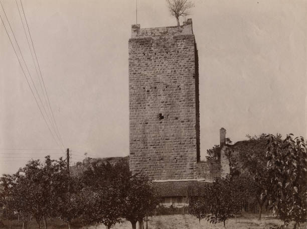 Tower of Visconti castle Trezzo sull'Adda Lombardy Italy 1910-1912 Old Photo