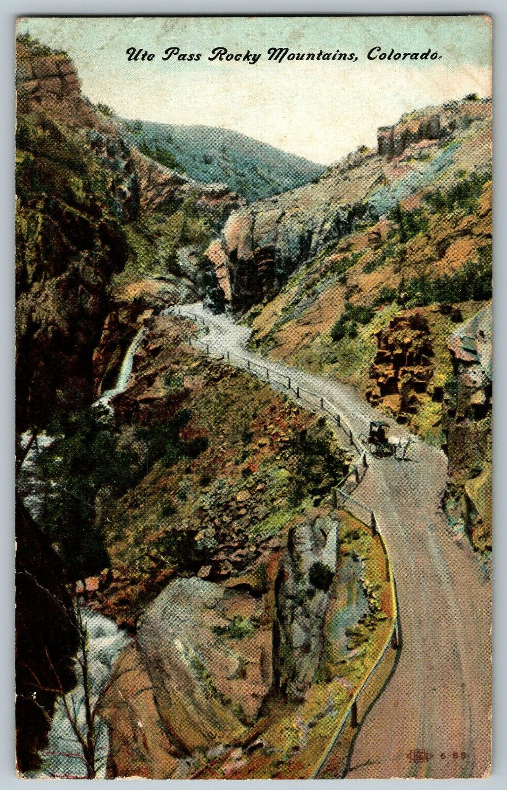 Colorado - Ute Pass Rocky Mountains - Vintage Postcard - Posted 1911
