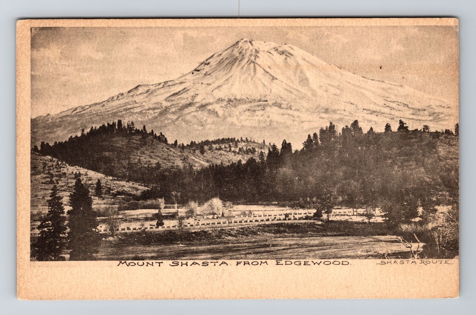 CA-California, Mount Shasta from Edgewood, Scenic, Vintage Postcard
