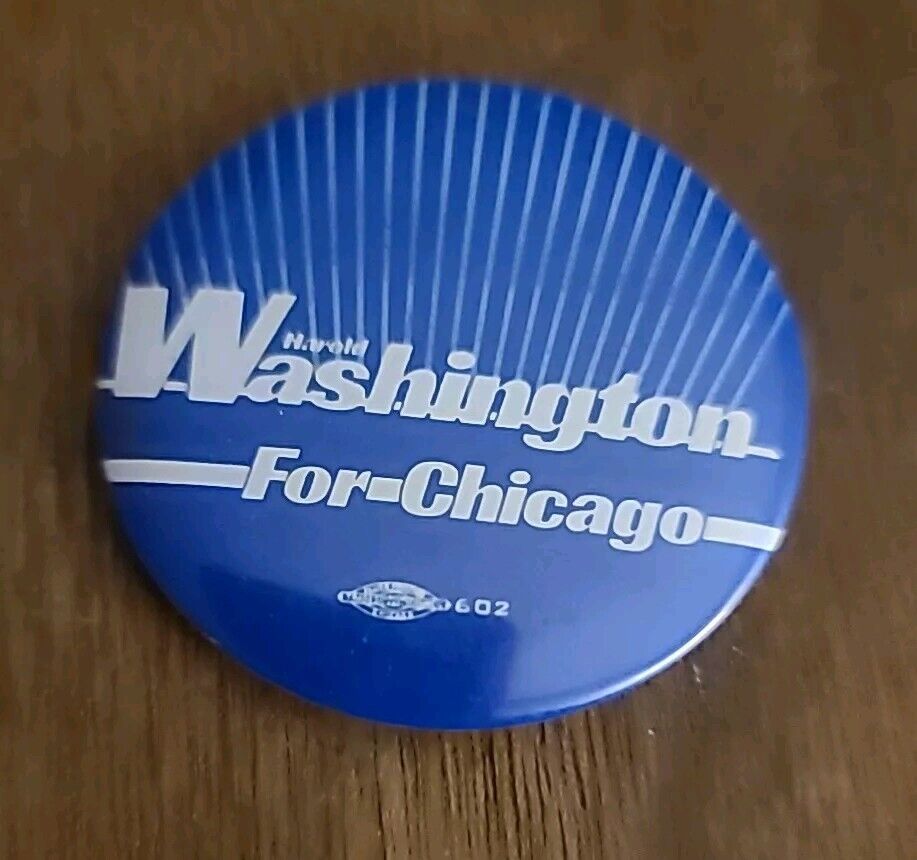 Vintage 1983 Harold Washington for Chicago Mayor  Button Pinback