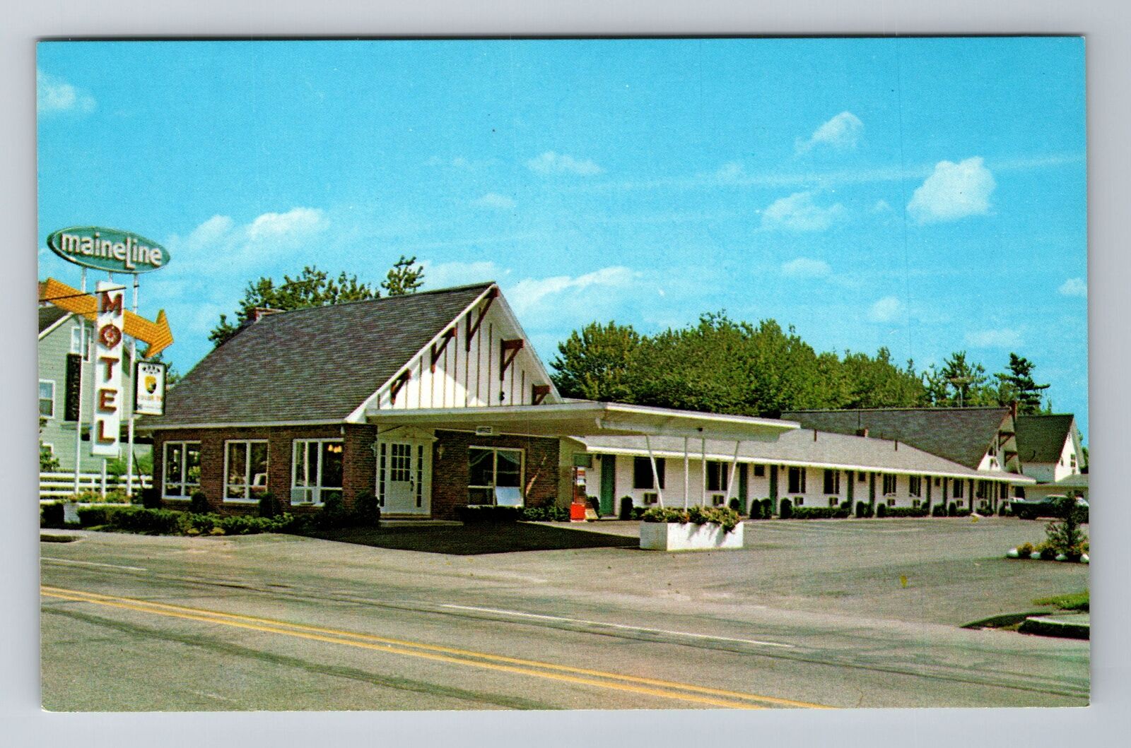 Brunswick ME-Maine, Mainline Motel, Advertisement, Antique Vintage Postcard