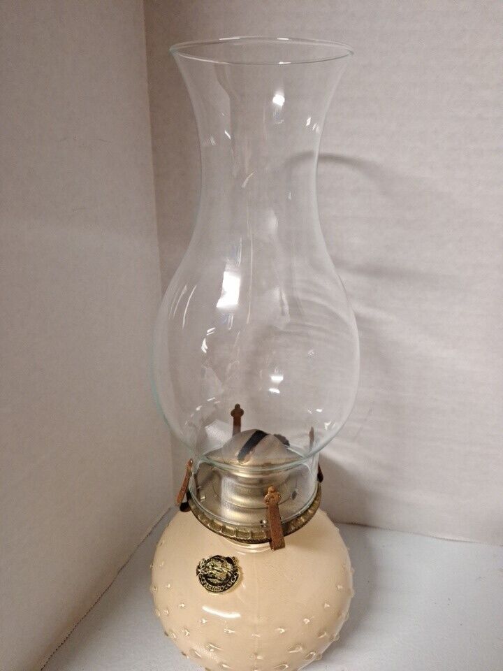 Antique Vintage Oil Glass Kerosene Hurricane Lamp