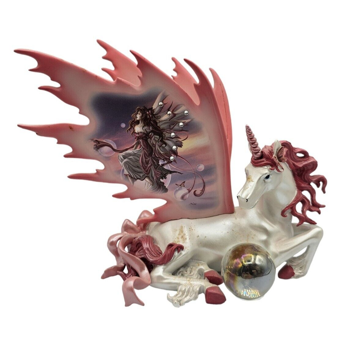 Hamilton Collection Spirit of the Unicorn Fairies Peace by Nene Thomas Figurine
