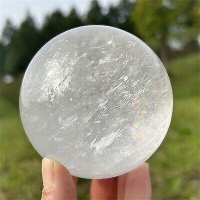 700g Natural White Clear Quartz Sphere Energy Crystal Ball Reiki Healing Decor
