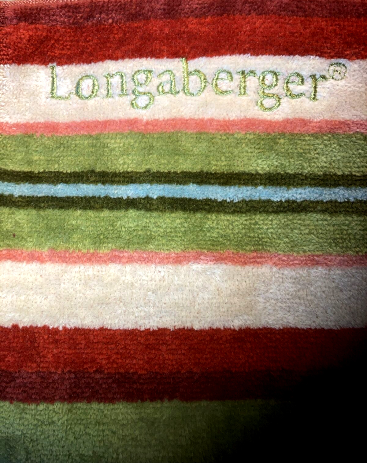 Longaberger 2005 Exclusive Trip Incentive Beach Towel-Sunflower Stripe-New