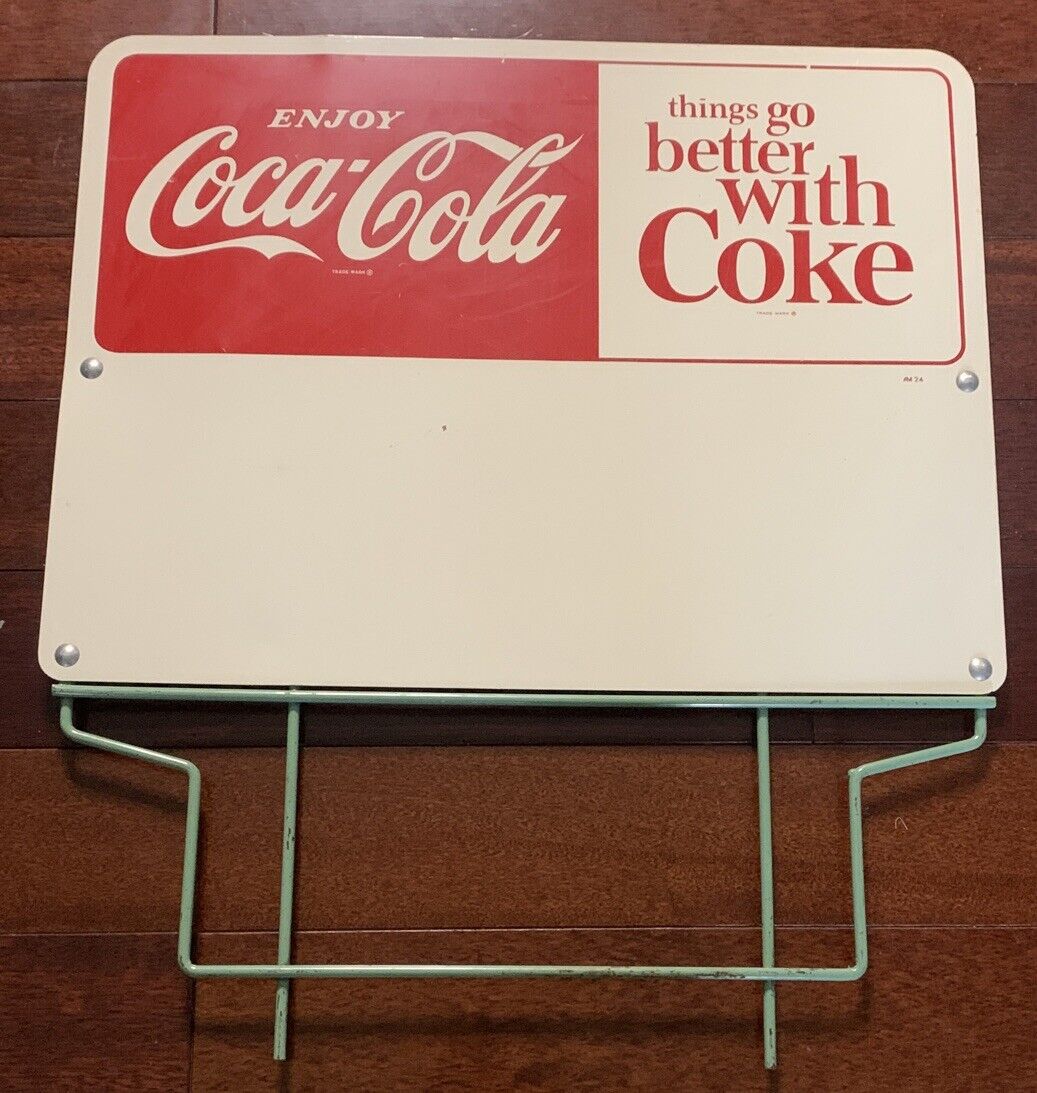 Original Coca Cola Rack Topper Things Go Better With Coke 18.5X14 Authentic