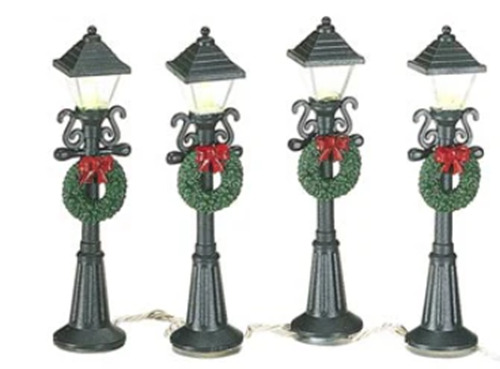 Dept 56 Christmas Village Turn Of The Century Lampposts 8 Lights Accessories