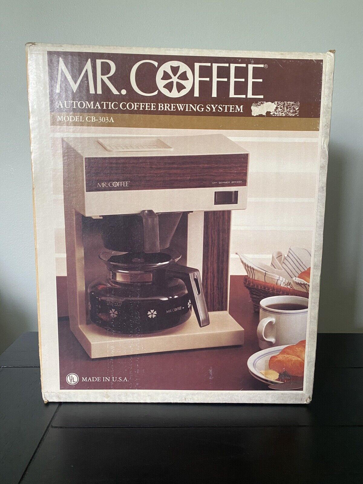 NEW Vintage Mr. Coffee 10 Cup Automatic Coffee Maker Tan Brown CB-303a