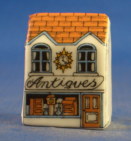 Birchcroft Miniature House Shaped Thimble -- Antique Shop