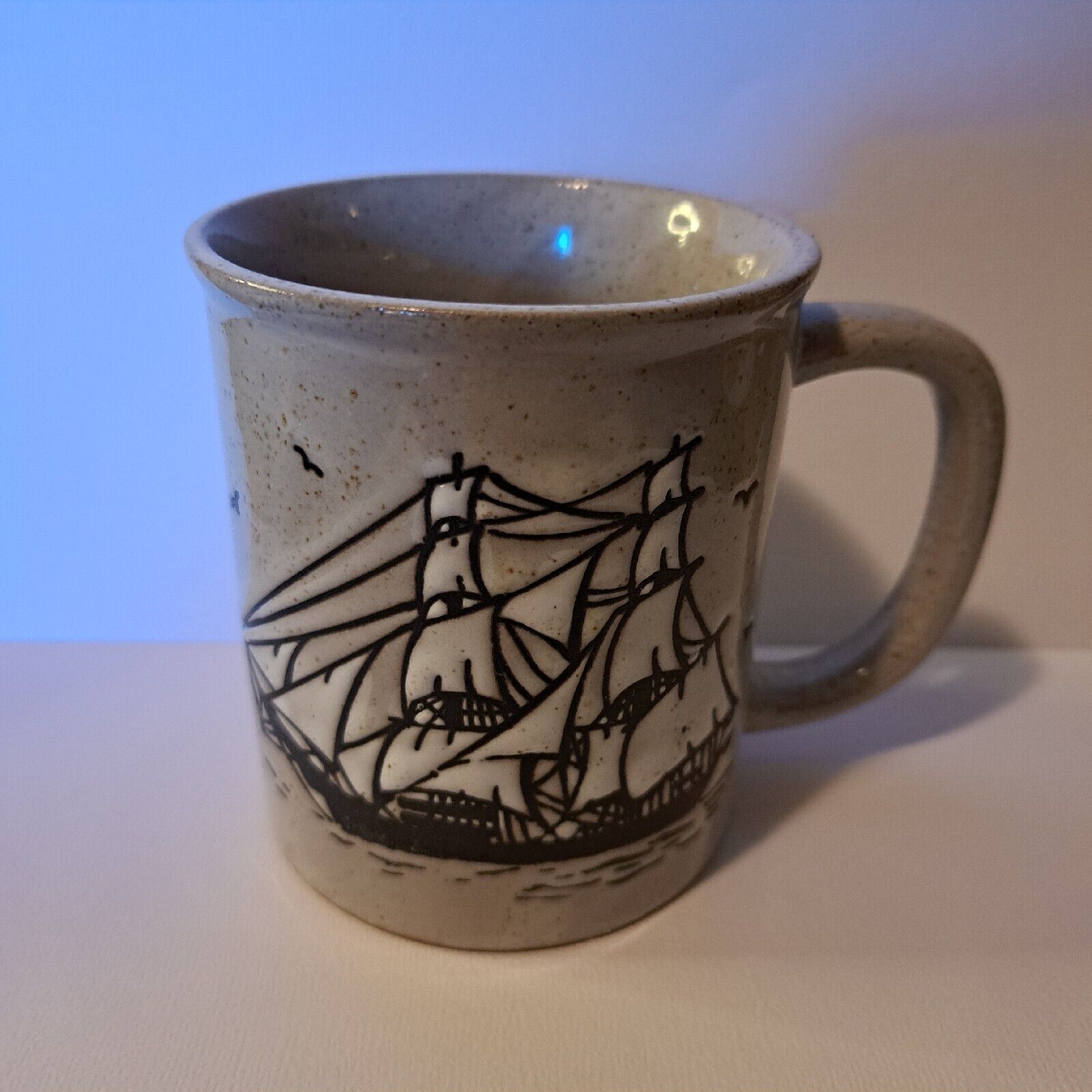 Vintage Nautical Mug Tall Sailing Ship Ocean Clipper Cutty Sailor 8 Oz