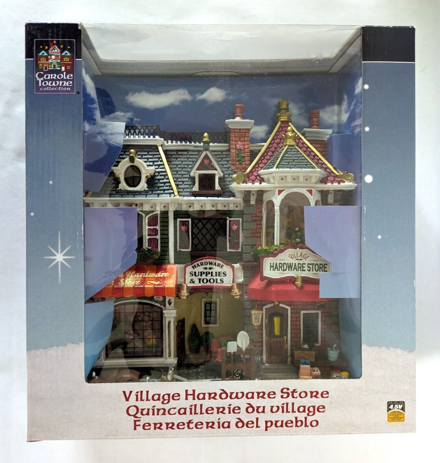 2009 Lemax Carole Towne Village Hardware Store Building Looks New in Open Box