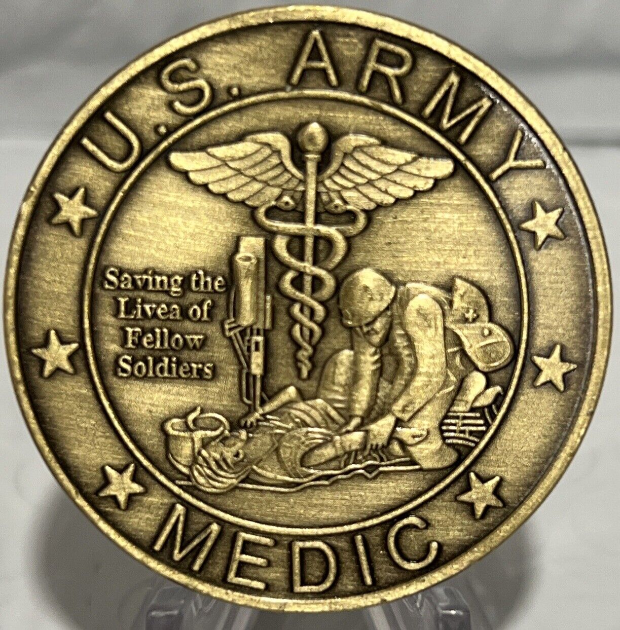 * US Army / Medic Collectible Army Challenge Coin Serving US Army Strong 1775