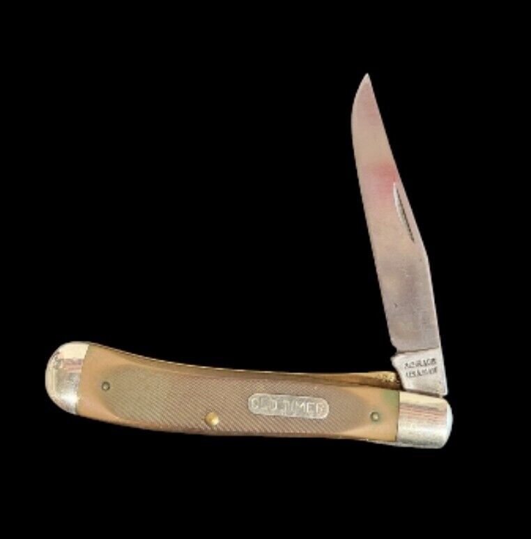 Vintage Schrade USA Old Timer 194OT Gunstock Liner Lock Knife Folding Pocket
