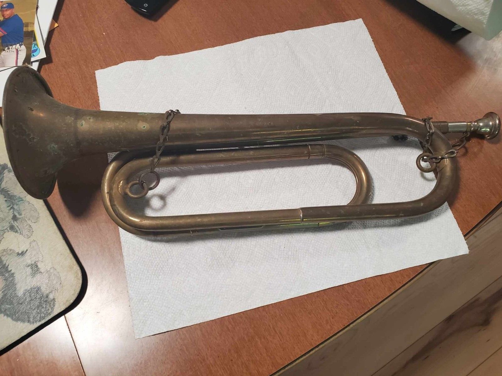 VINTAGE REXCRAFT OFFICIAL BOY SCOUTS of AMERICA BRASS BUGLE TRUMPET