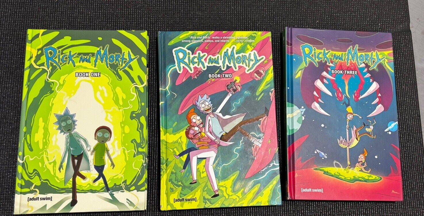 Rick and Morty ComicBook HC Deluxe Editions 1  2  3  lot