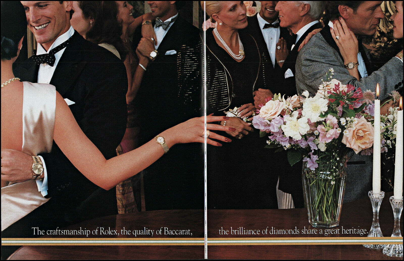 1989 Rolex Watches Baccarat women's men's social retro photo print ad ads68