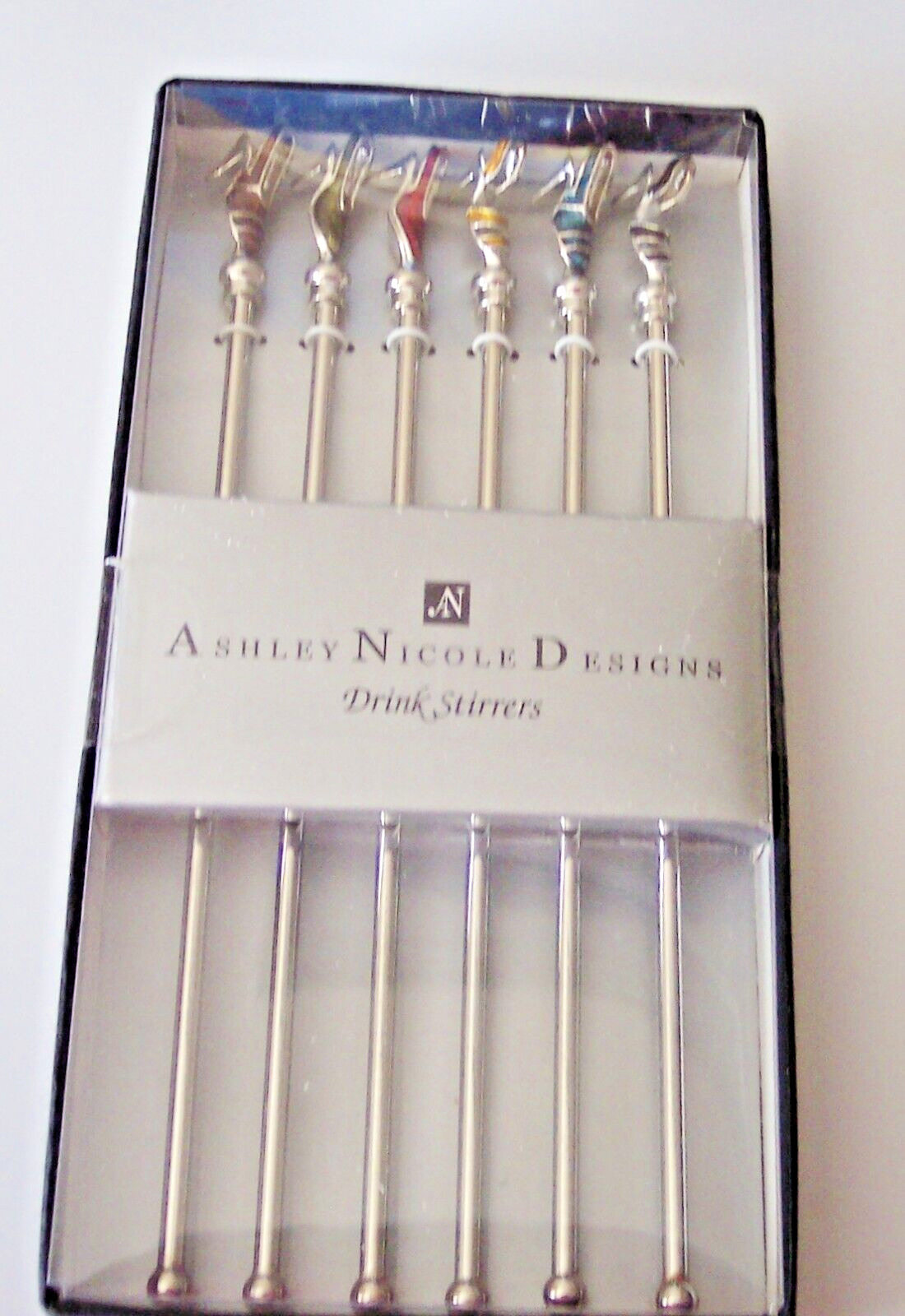 Drink Stirrers With Enameled High Healed Shoes Tops By Ashley Nicole Designs