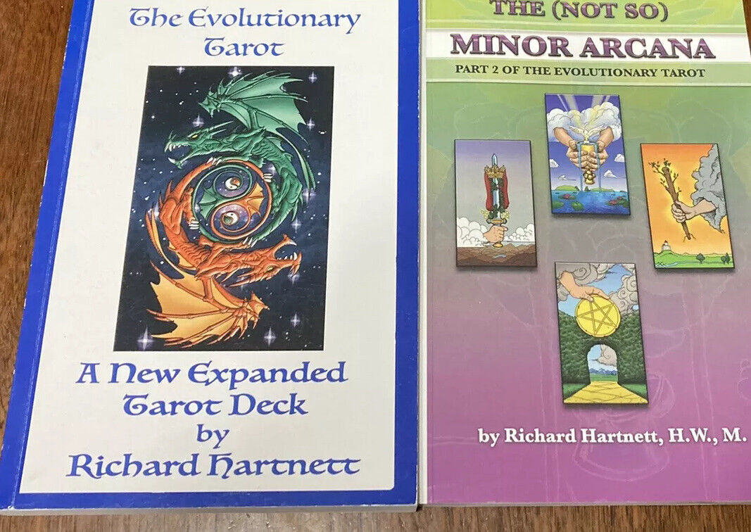 ✨ 2-B&W Companion Books of The Evolutionary Tarot Deck, Richard Hartnett H.W.M.