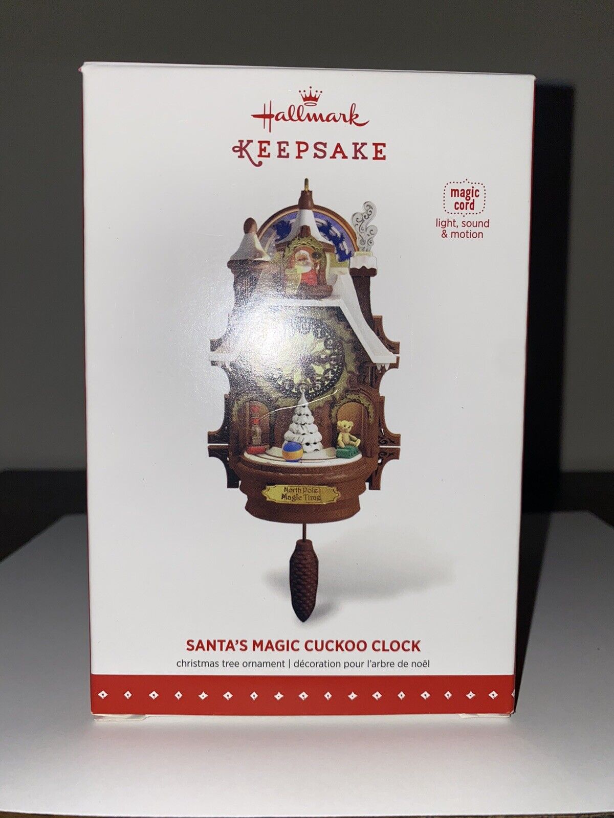 Hallmark Keepsake Santa\'s Magic Cuckoo Clock Ornament 2015