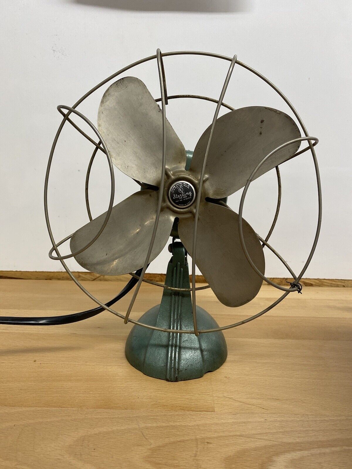 Antique Sterling Brand Desk Fan Made By Chicago Electric MFG. Company Circa 1940