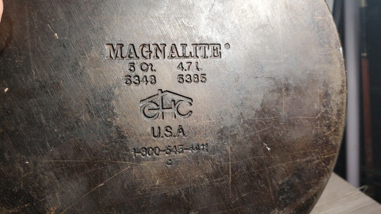 Vintage MAGNALITE GHC 5 Qt 4.7 L Stock Pot w/ Lid 5348 / 5385