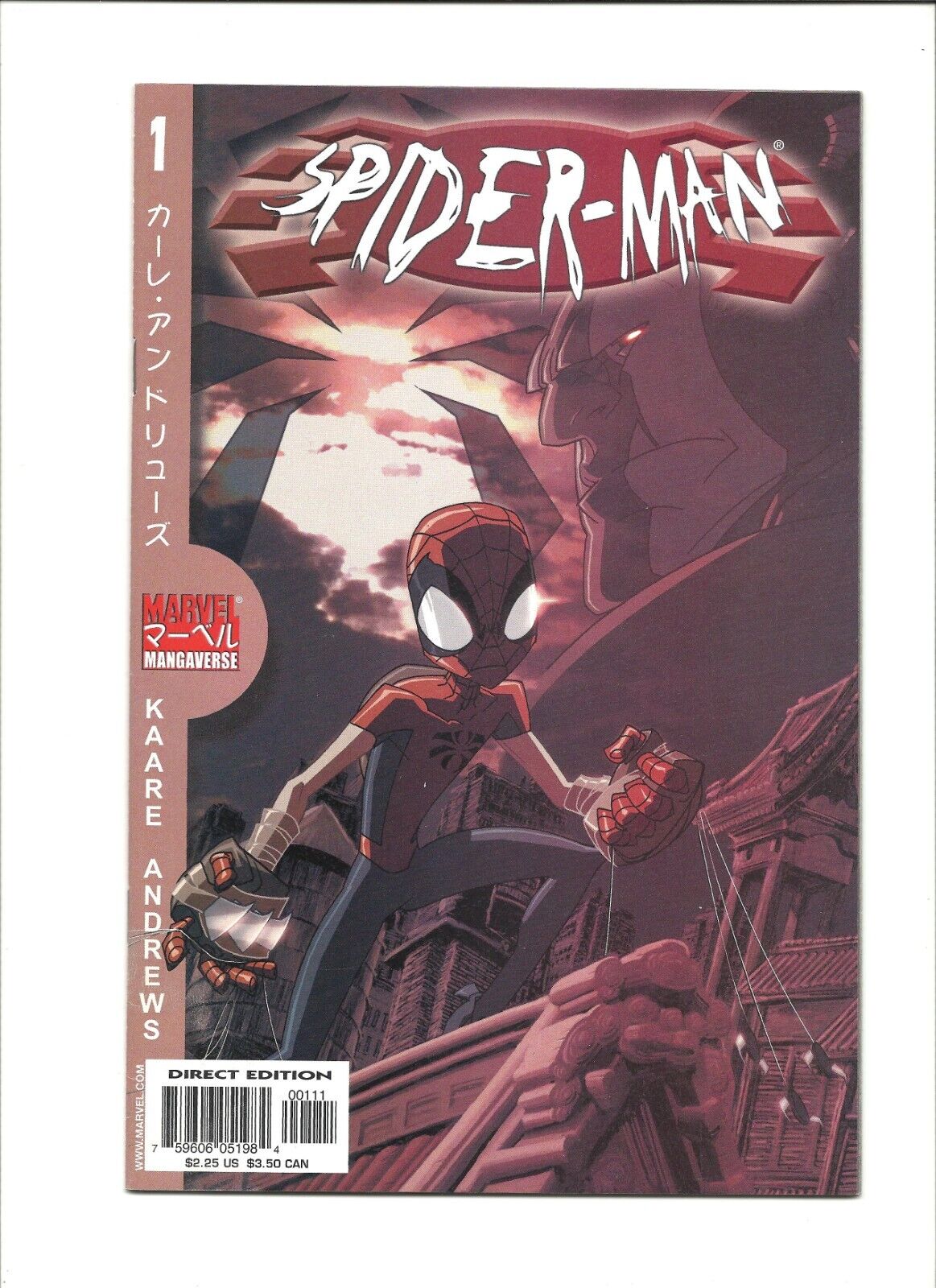 Marvel Mangaverse Spider-man # 1 Marvel Comics (2002) 1st app Manga Spider-man