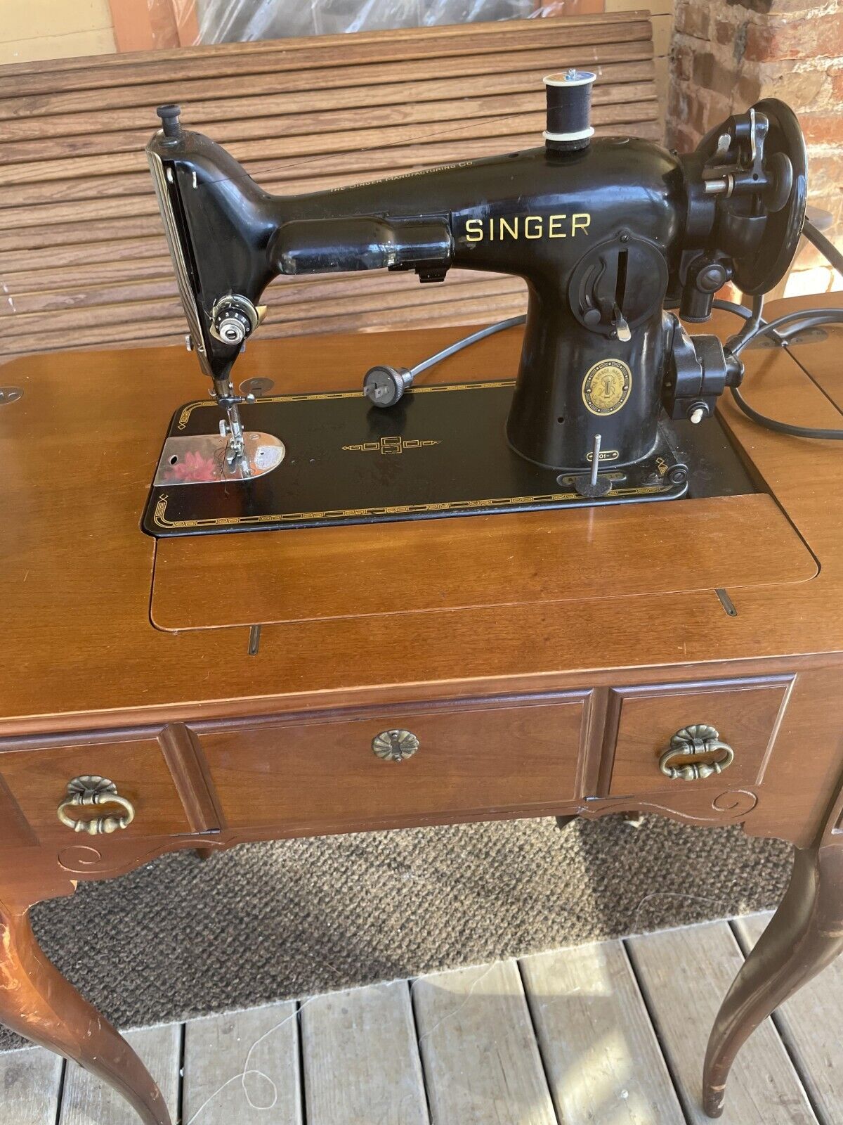 Heavy Duty Singer 201-2 Sewing Machine Head With Accessories Denim, Leather 