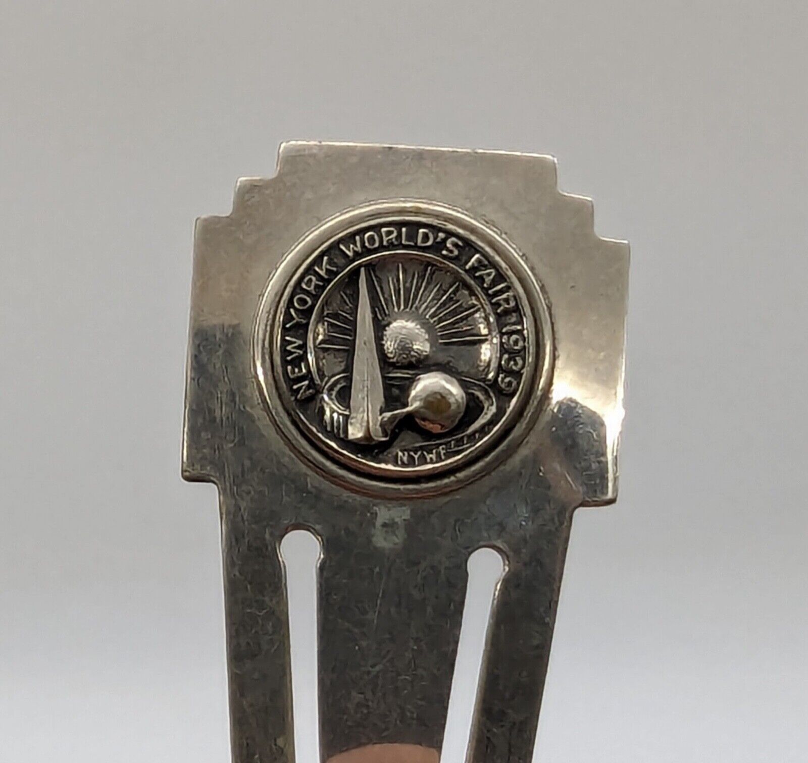 Vtg 1939 New York World's Fair Metal Bookmark Souvenir