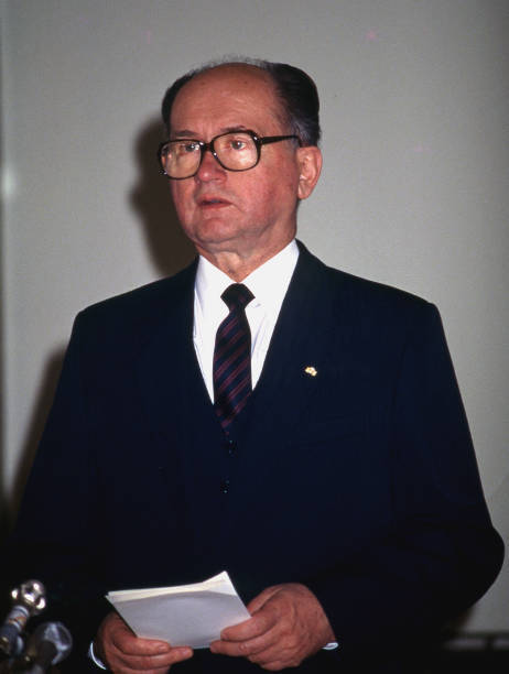 Polish President Wojciech Jaruzelski Warsaw 1989 Historic Old Photo