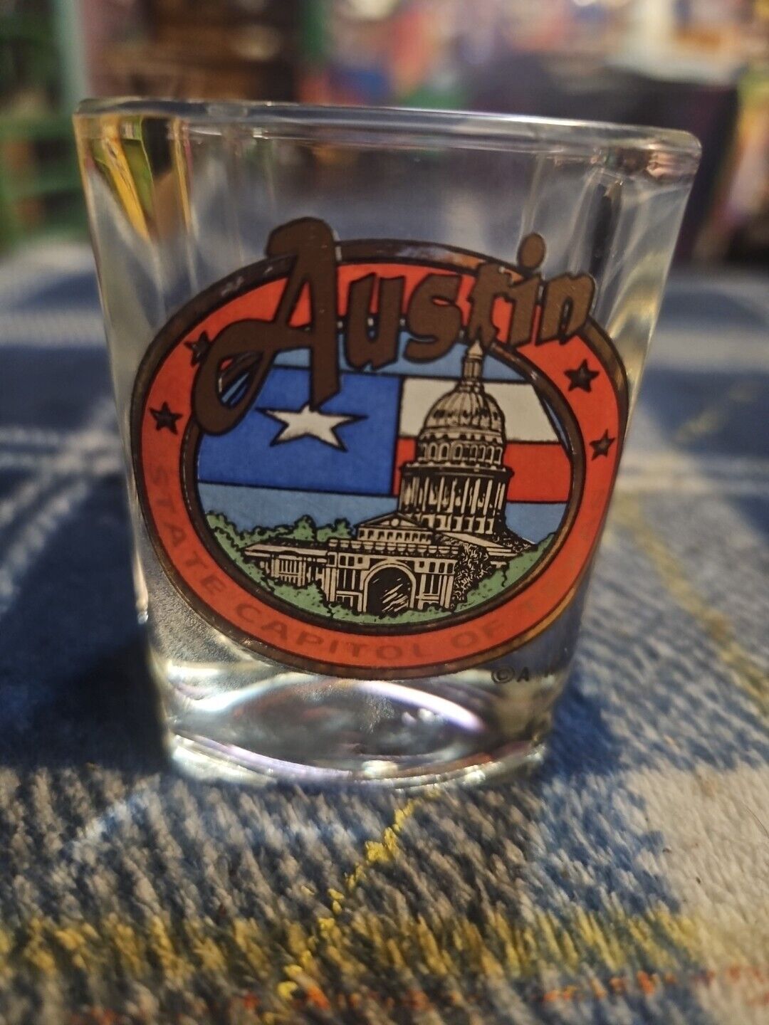 Austin, Texas Square Short Shot Glass Shotglass