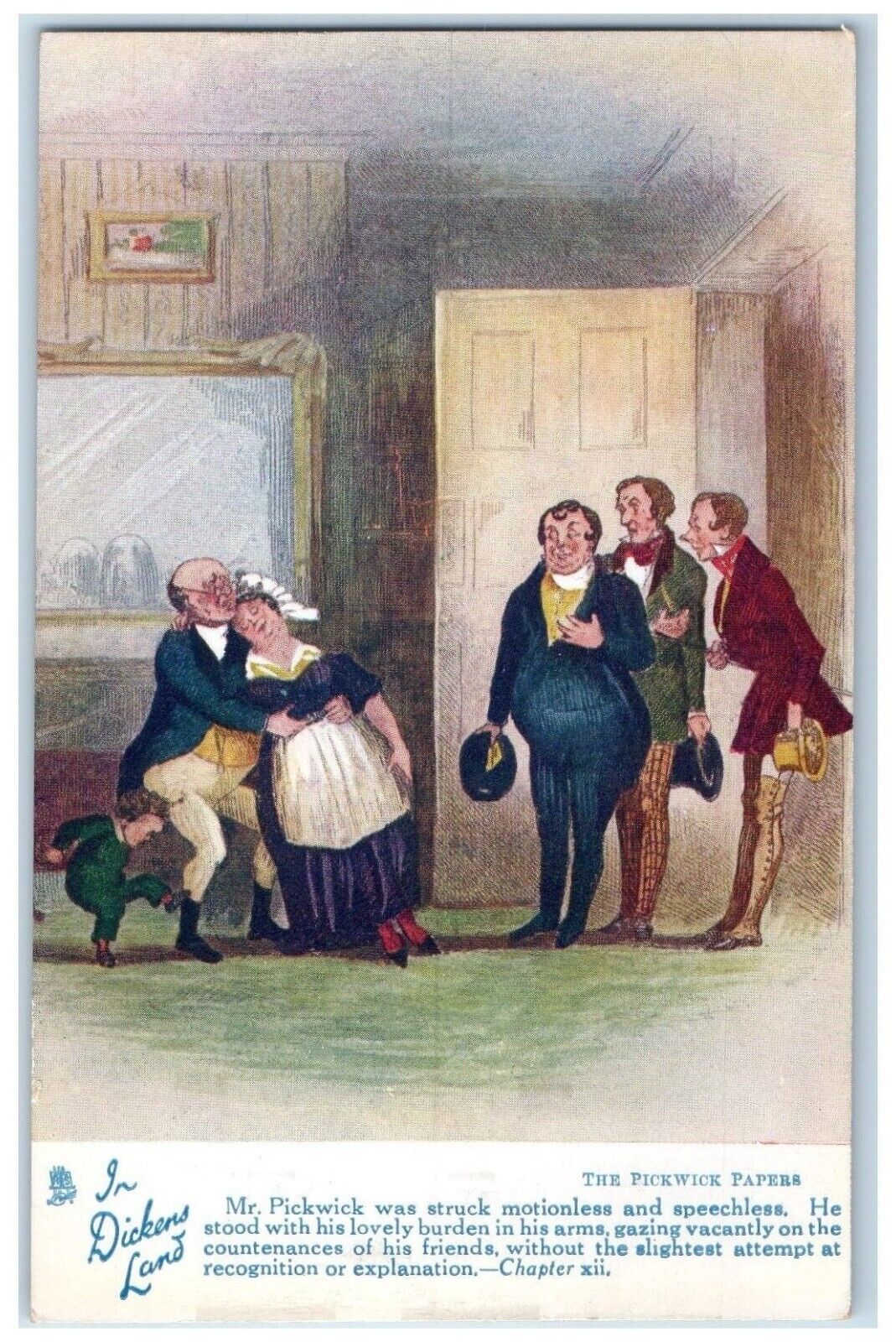 c1910\'s Dickens Land The Pickwick Papers Chapter XII Oilette Tuck\'s Postcard