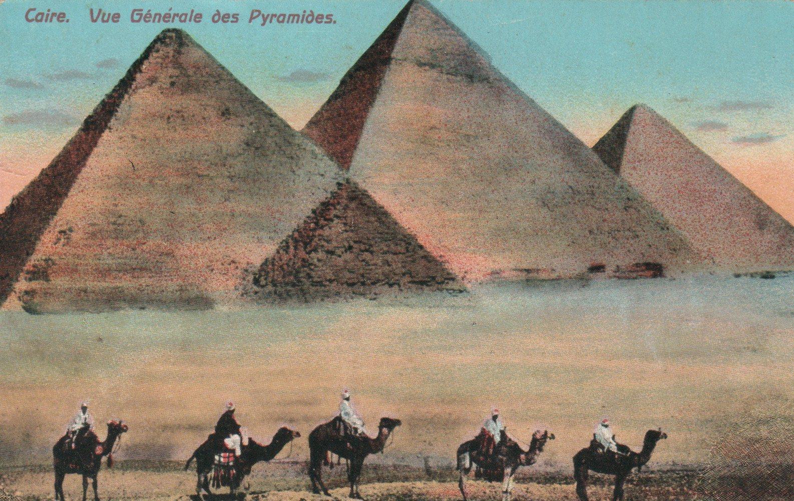 ANTIQUE Pre WWI Egypt Pyramids Cairo Vue Generale des Pyramides POSTCARD UNUSED