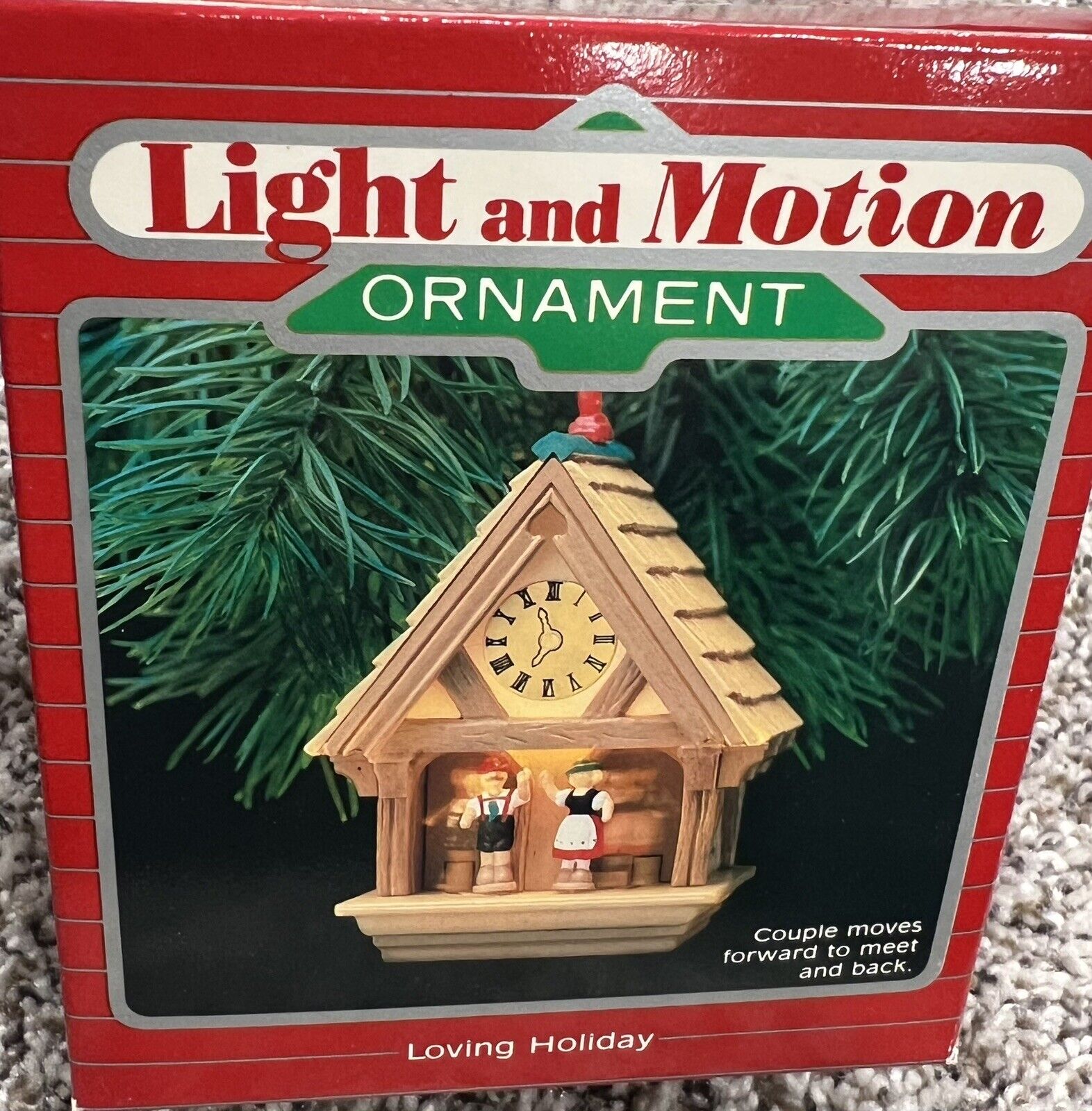 1987 Hallmark Christmas Ornament  LOVING HOLIDAY Magic Light and Motion