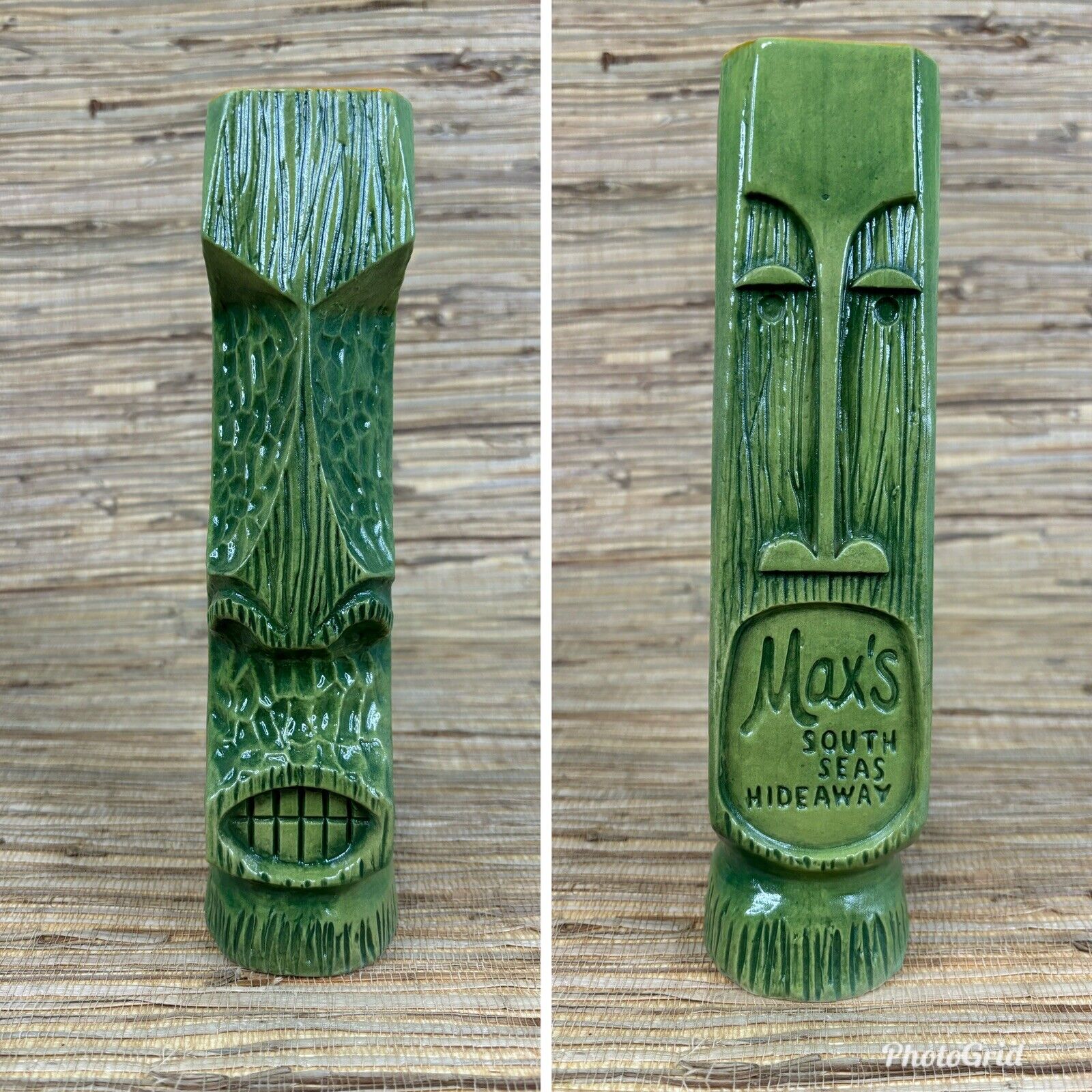 Max's South Seas Hideaway Tiki Mug by Shag Pau Meli 62/200 Green Josh Agle