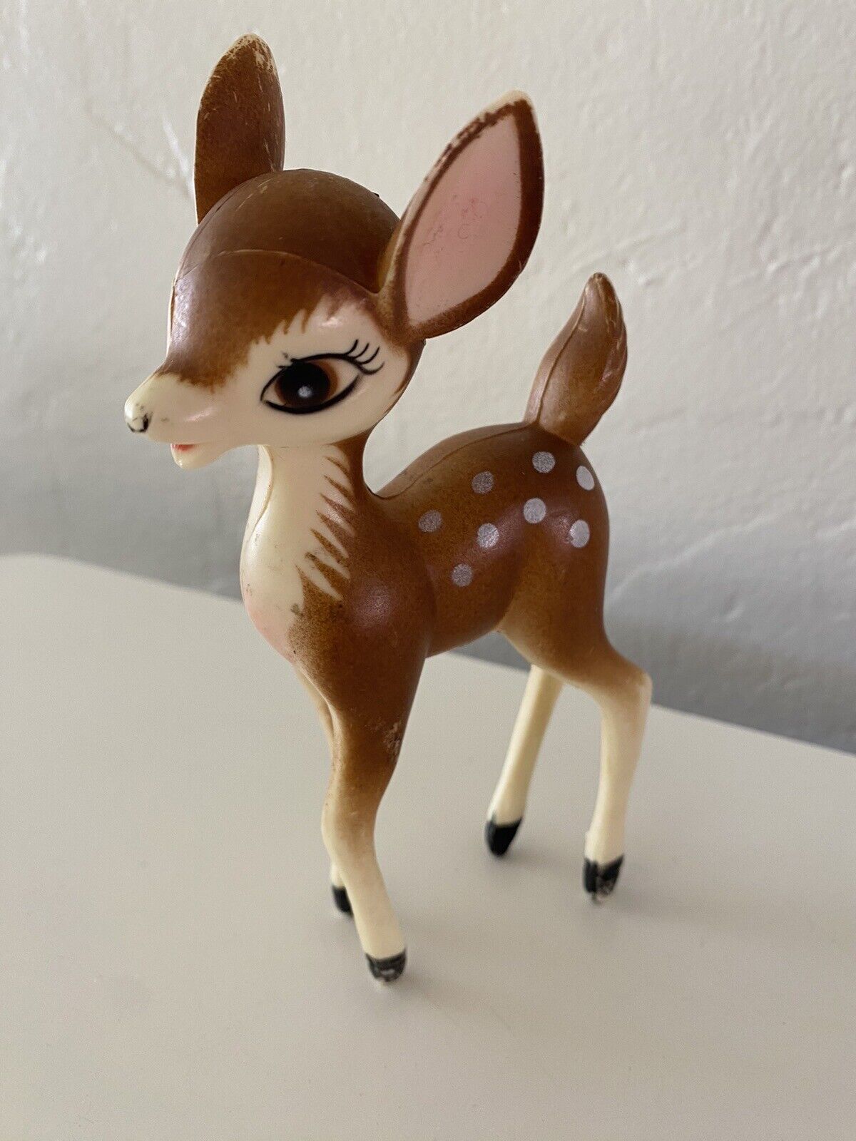 Vintage Hard Plastic Reindeer Bambi Christmas