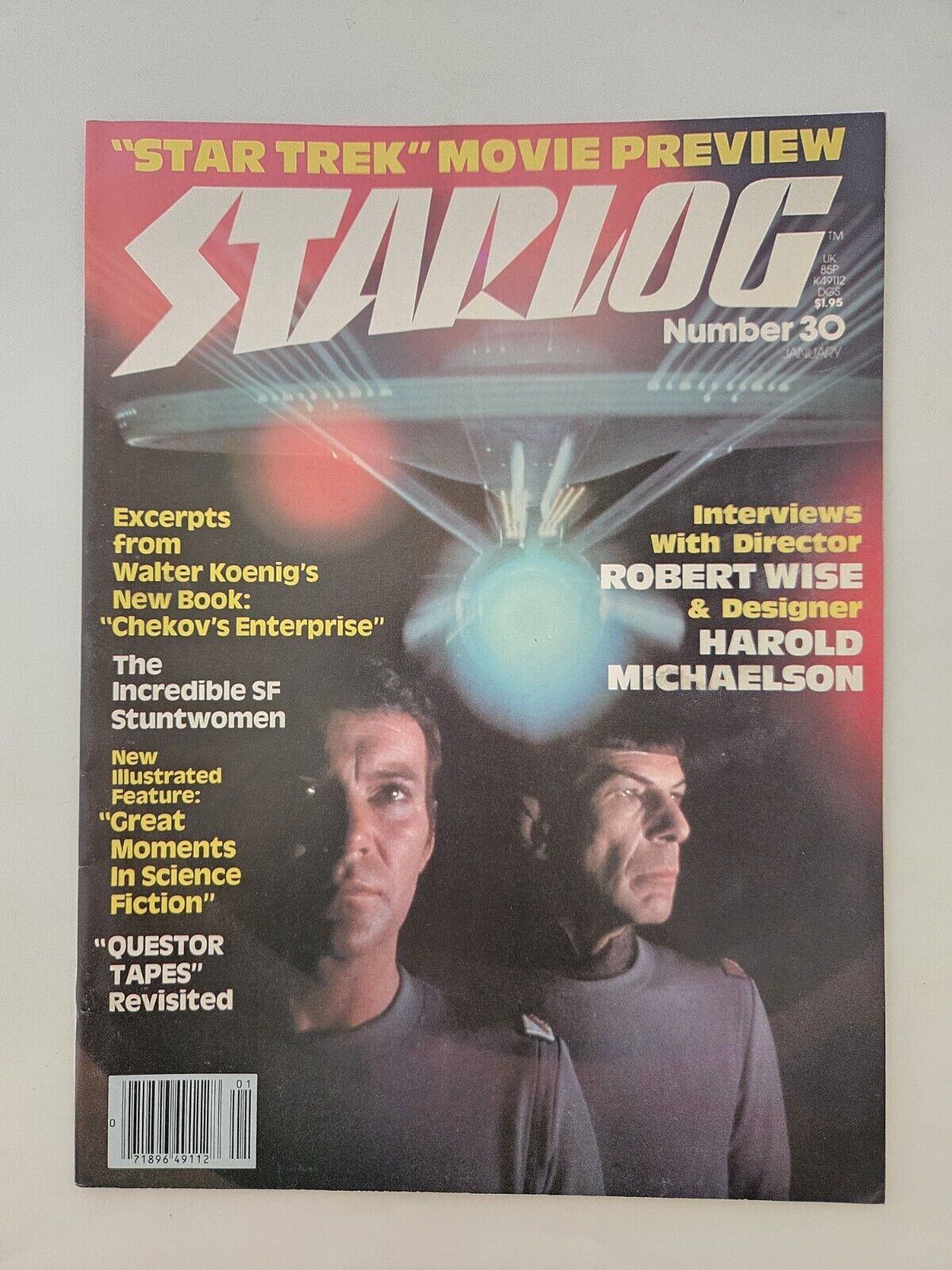 STARLOG #30 - 1980 January Featuring Star Trek On Cover VINTAGE