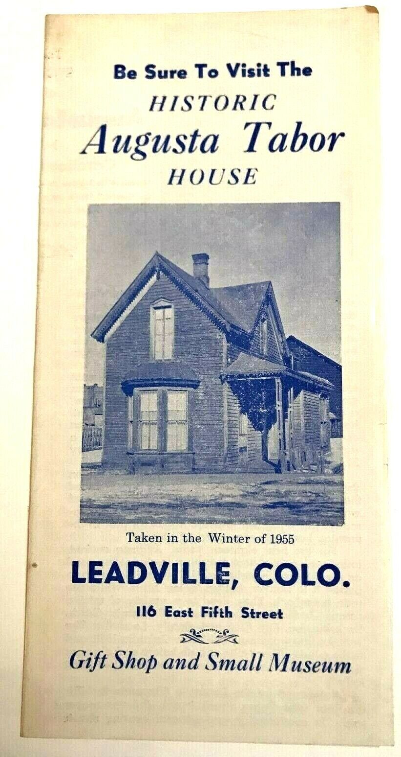 1940s Augusta Tabor House Leadville Colorado CO Advertising Travel Brochure 