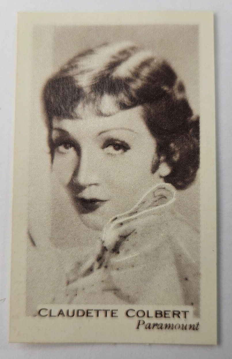 1936 Facchino's Cinema Stars Food Issue #10 Claudette Colbert