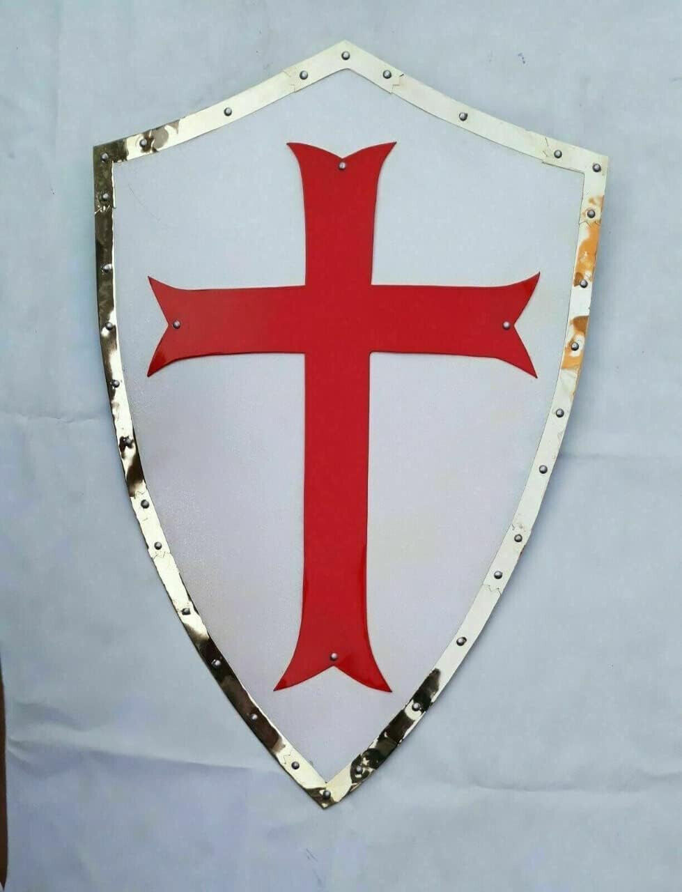 Medieval 28\' Shield Knight Templar Crusader Shield Armour with Red Cross Shield