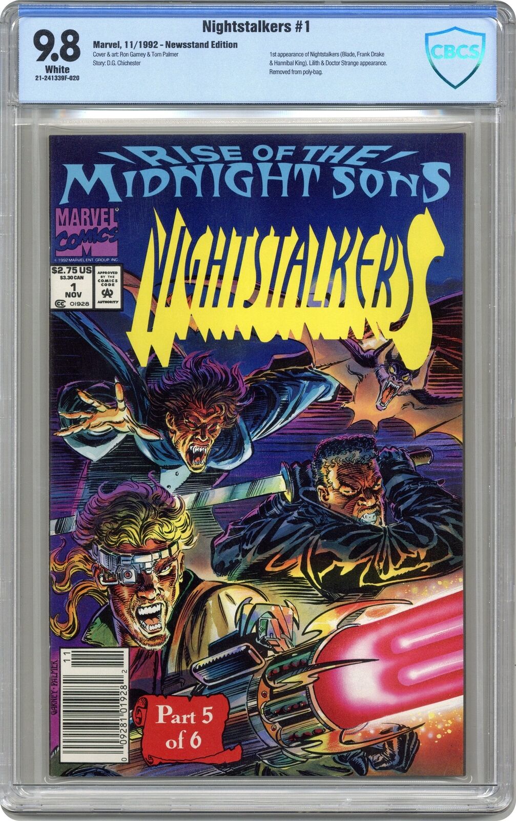 Nightstalkers 1U CBCS 9.8 Newsstand 1992 21-241339F-020