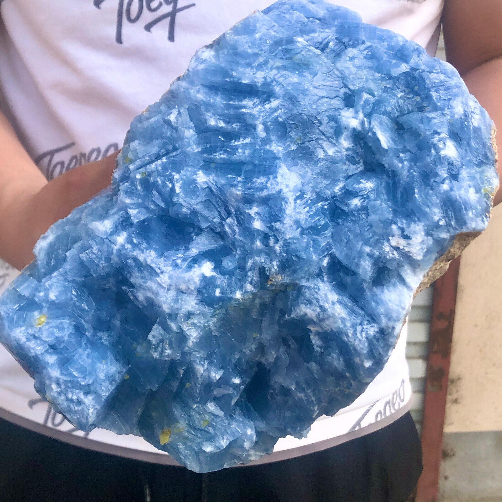 11.48lb New find natural blueCalcite Crystal cluster mineral specimen/China